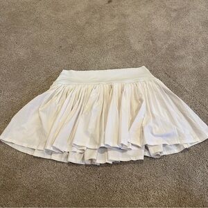 Aerie Offline White Pleated Skirt with shorts